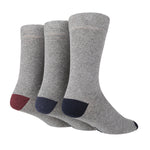 Load image into Gallery viewer, Men's Plain Socks with Contrast Heel and Toe - 3 Pairs