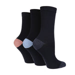 Load image into Gallery viewer, Women's Plain Socks with Contrast Heel & Toe - 3 Pairs