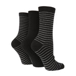 Load image into Gallery viewer, Women's Fine Stripe Socks - 3 Pairs