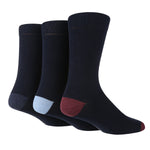 Load image into Gallery viewer, Men&#39;s Plain Socks with Contrast Heel and Toe - 3 Pairs

