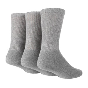 Men's Plain Crew Sports Socks - 3 Pairs