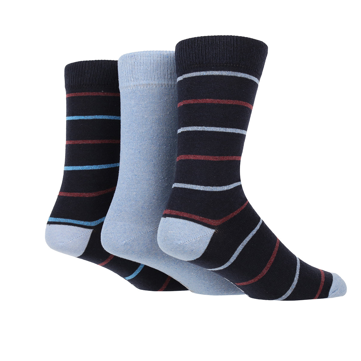Men's Socks with Stripes - 3 Pairs