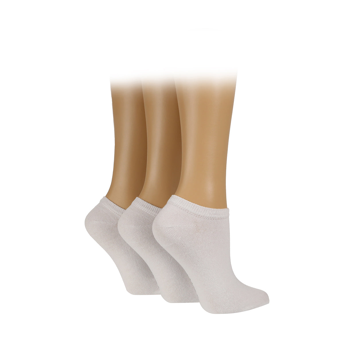 Women's Plain Trainer Socks - 3 Pairs