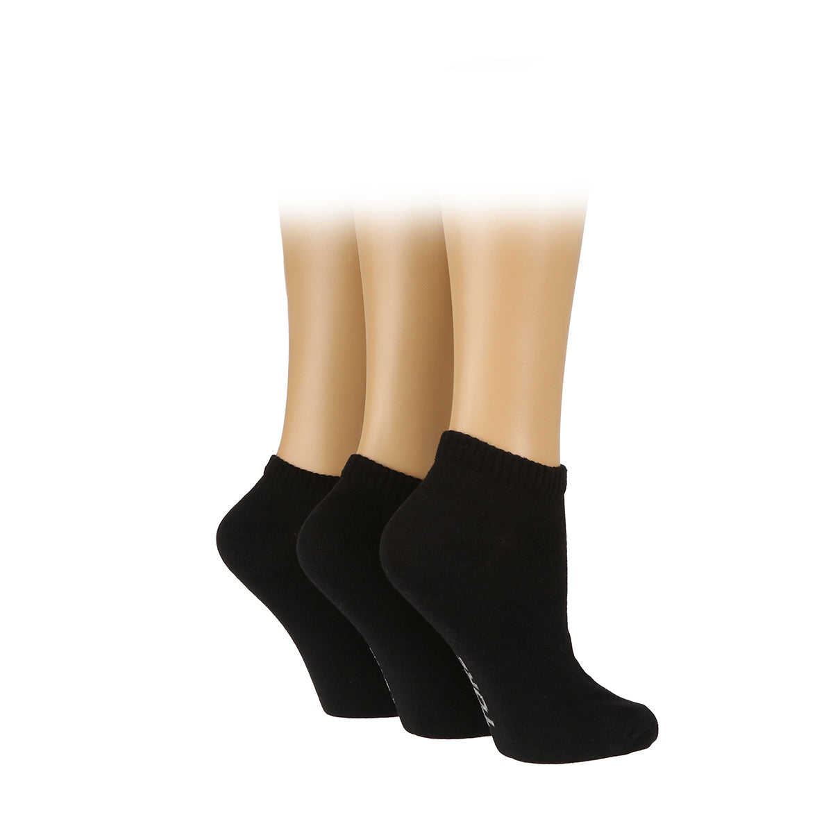 Women's Plain Trainer Sports Socks - 3 Pairs