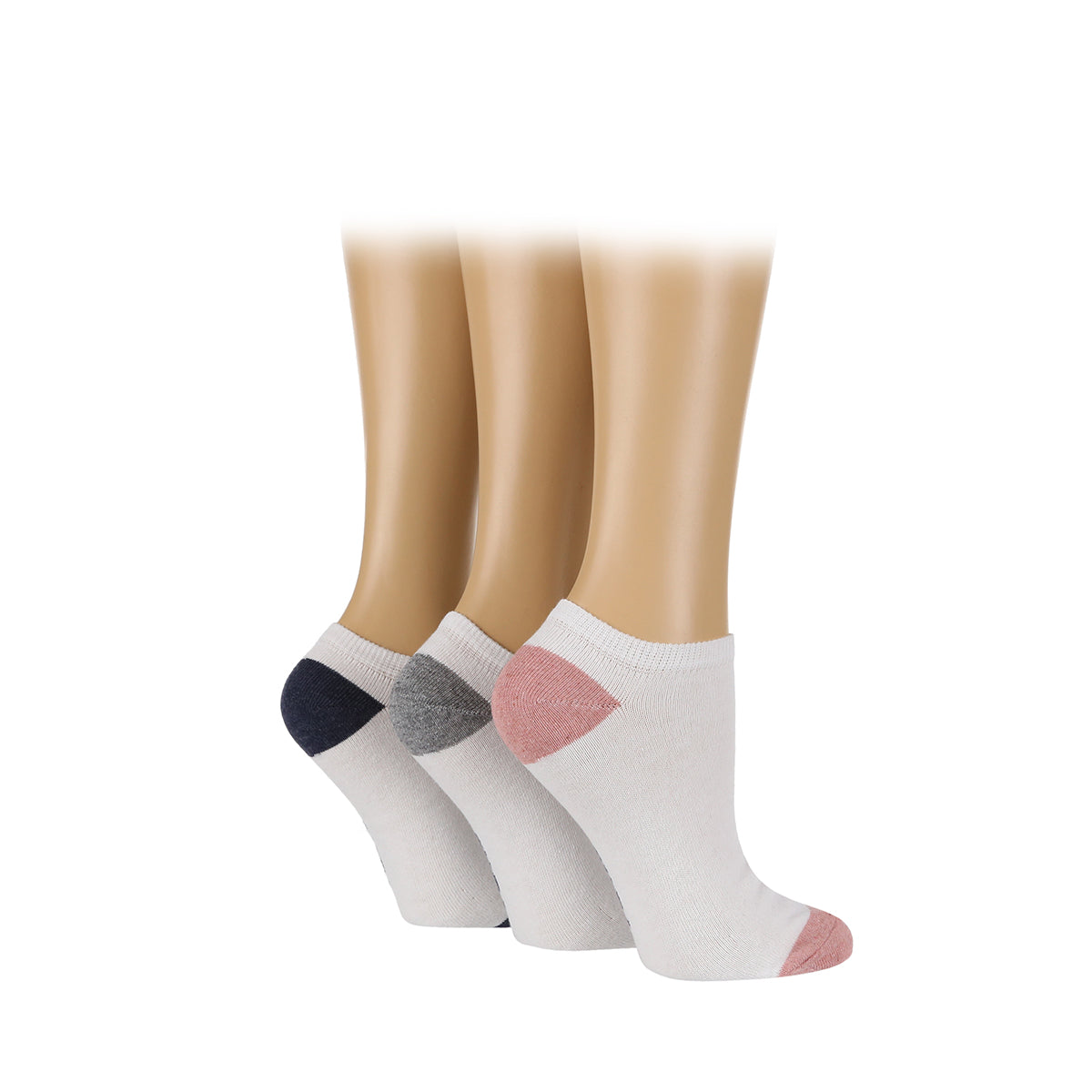 Women's Multi Colour Trainer Socks - 3 Pairs