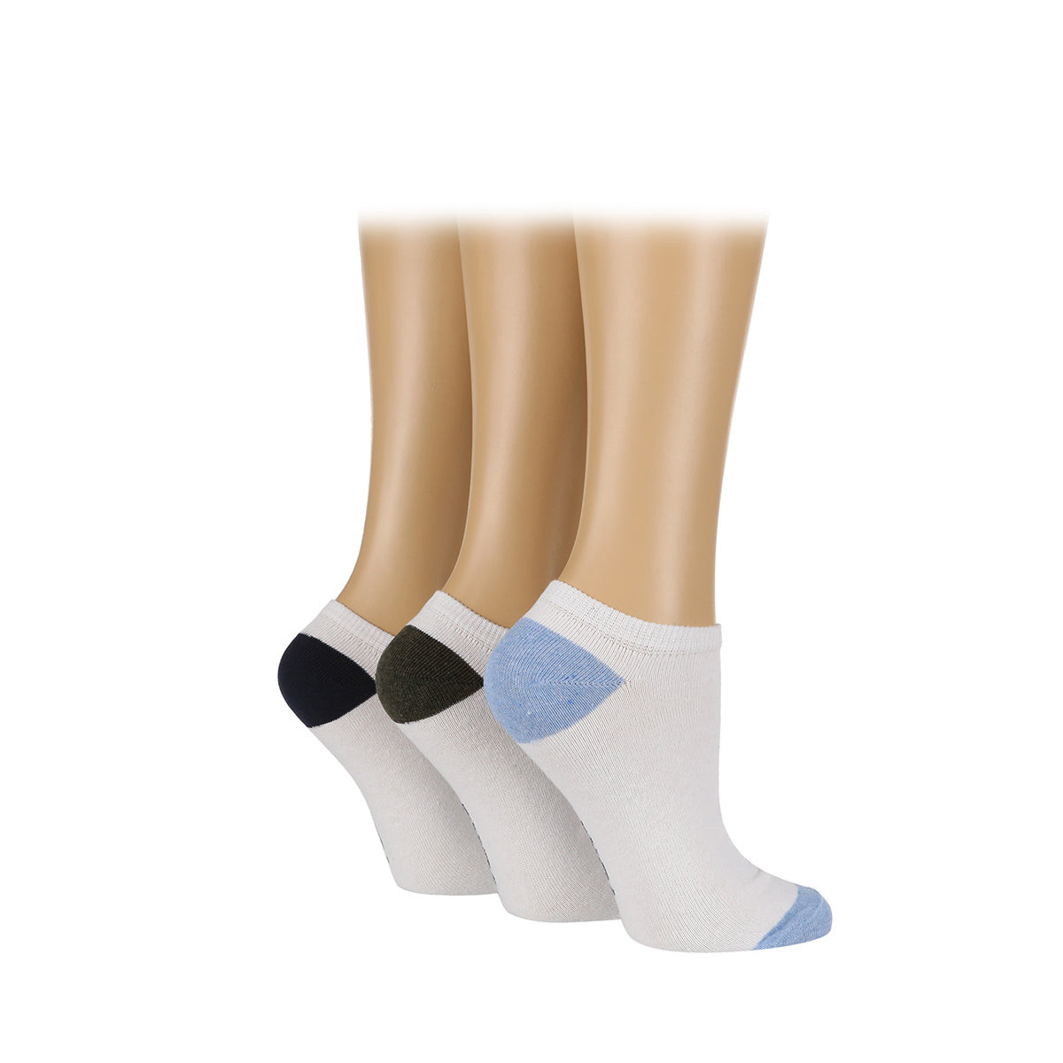 Women's Multi Colour Trainer Socks - 3 Pairs