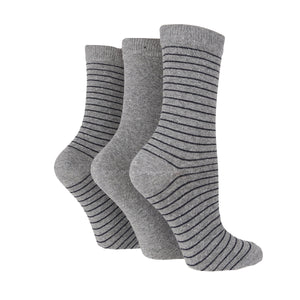 Women's Fine Stripe Socks - 3 Pairs