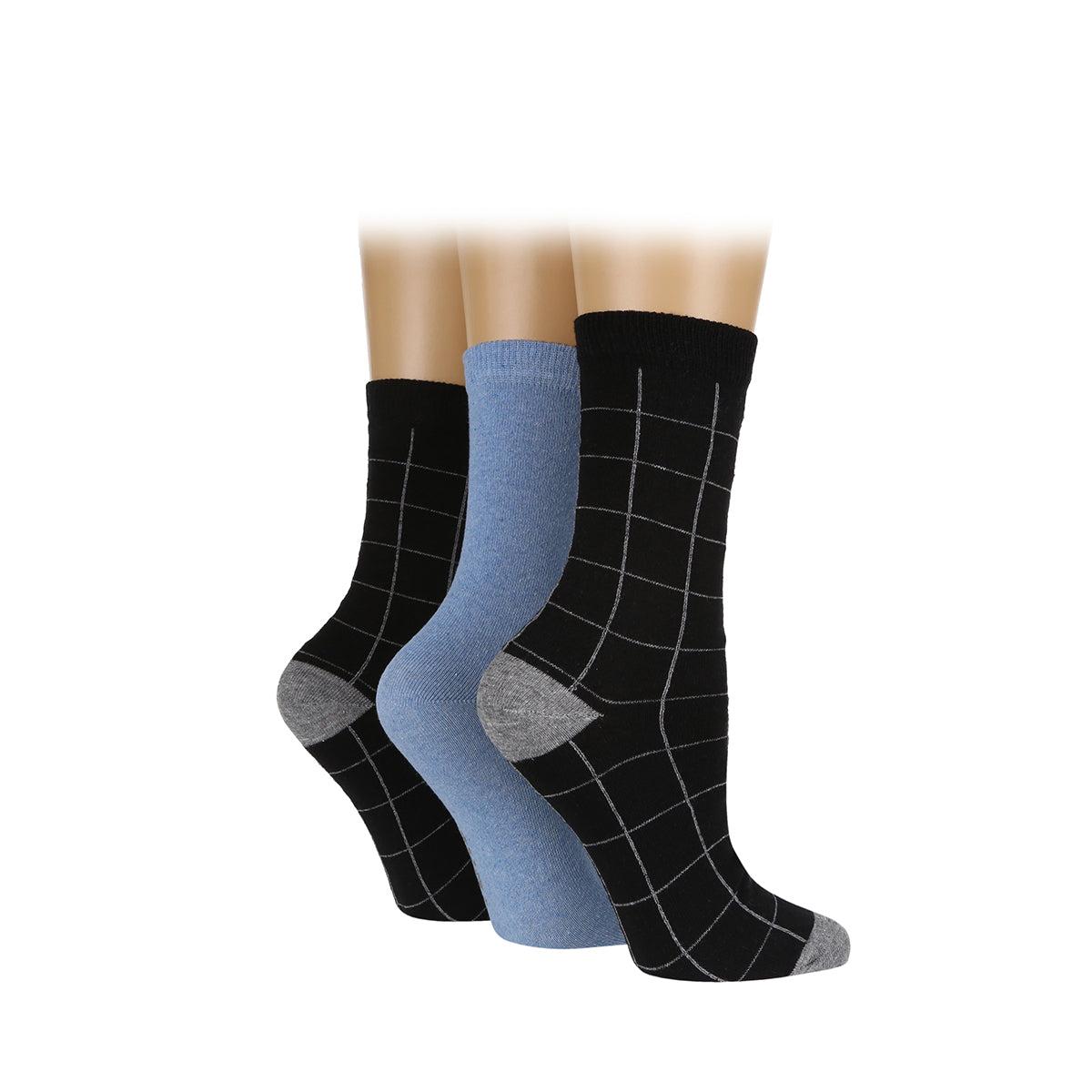 Women's Grid Socks - 3 Pairs